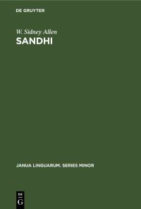 Book Cover for Sandhi by W Sidney Allen