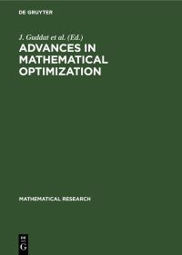 Book Cover for Advances in Mathematical Optimization by J Guddat et al