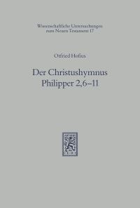 Book Cover for Der Christushymnus Philipper 2,6-11 by LanghammerHiemenz