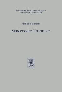 Book Cover for Sunder Oder Ubertreter by Michael Bachmann