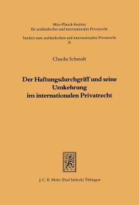 Book Cover for Der Haftungsdurchgriff Und Seine Umkehrung Im Internationalen Privatrecht by Claudia Schmidt