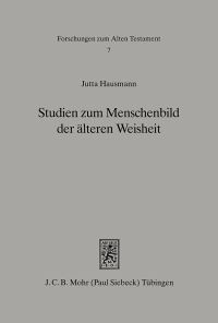 Book Cover for Studien Zum Menschenbild Der Alteren Weisheit (Spr 10Ff) by SIEBERT