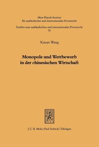 Book Cover for Monopole Und Wettbewerb in Der Chinesischen Wirtschaft by SIEBERT