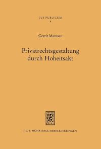 Book Cover for Privatrechtsgestaltung Durch Hoheitsakt by SIEBERT