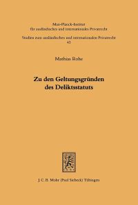 Book Cover for Zu Den Geltungsgrunden Des Deliktsstatuts by Loren T Stuckenbruck