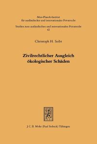 Book Cover for Zivilrechtlicher Ausgleich Okologischer Schaden by Christoph H Seibt