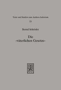 Book Cover for Die 'Vaterlichen Gesetze' by Bernd Schroder