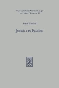 Book Cover for Judaica Et Paulina by Ernst Bammel