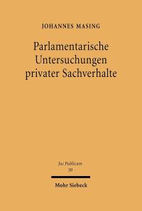 Book Cover for Parlamentarische Untersuchungen Privater Sachverhalte by Johannes Masing