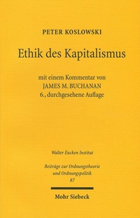 Book Cover for Ethik Des Kapitalismus by Peter Koslowski