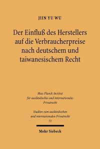 Book Cover for Der Einfluss Des Herstellers Auf Die Verbraucherpreise Nach Deutschem Und Taiwanesischem Recht by Alfred Andersch, Alfred Andersch