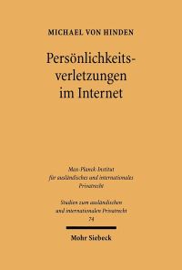 Book Cover for Personlichkeitsverletzungen Im Internet by Michael von Hinden