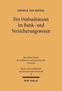 Book Cover for Der Ombudsmann Im Bank- Und Versicherungswesen by Thomas von Hippel