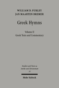 Book Cover for Greek Hymns by William Furley, Jan M Bremer