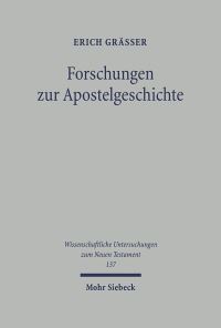 Book Cover for Forschungen Zur Apostelgeschichte by Erich Grasser