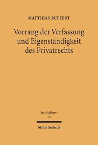 Book Cover for Vorrang Der Verfassung Und Eigenstandigkeit Des Privatrechts by Maren Niehoff