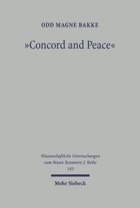 Book Cover for Concord and Peace by Odd M Bakke