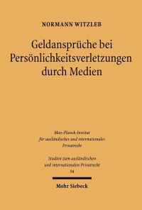 Book Cover for Geldanspruche Bei Personlichkeitverletzungen Durch Medien by Cornelis Bennema