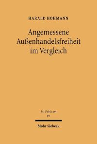 Book Cover for Angemessene Aussenhandelsfreiheit Im Vergleich by Alexei Sivertsev