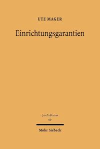 Book Cover for Einrichtungsgarantien by Christof Gestrich