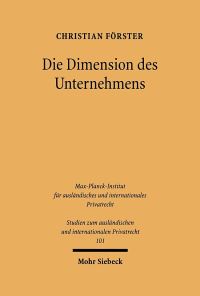 Book Cover for Die Dimension Des Unternehmens by Christian Forster
