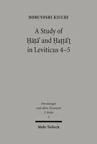 Book Cover for A Study of Hata' and Hatta't in Leviticus 4-5 by Nobuyoshi Kiuchi