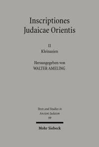 Book Cover for Inscriptiones Judaicae Orientis by Walter Ameling