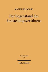 Book Cover for Der Gegenstand Des Feststellungsverfahrens by Judy Froshaug, David Binns