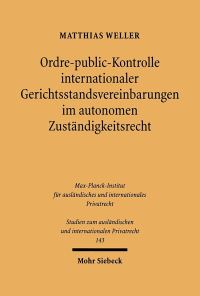 Book Cover for Ordre-Public-Kontrolle Internationaler Gerichtsstandsvereinbarungen Im Autonomen Zustandigkeitsrecht by MC Hirsch, HA Rieder, C Koch, M All of the Institute for Normal and Pathological Physiology Huber