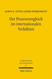 Book Cover for Der Prozessvergleich Im Internationalen Verhaltnis by Agnes H AtteslanderDurrenmatt