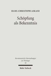 Book Cover for Schopfung Als Bekenntnis by Archie T Wright