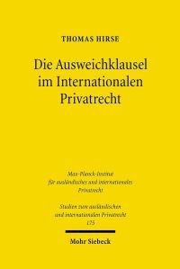 Book Cover for Die Ausweichklausel Im Internationalen Privatrecht by Thomas Hirse