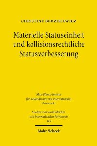 Book Cover for Materielle Statuseinheit Und Kollisionsrechtliche Statusverbesserung by Christine Budzikiewicz
