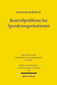 Book Cover for Kontrollprobleme Bei Spendenorganisationen by Susanne Hartnick