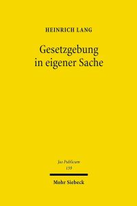 Book Cover for Gesetzgebung in Eigener Sache by Heinrich Lang