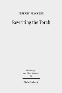 Book Cover for Rewriting the Torah by Jeffrey Stackert