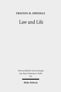 Book Cover for Law and Life by Preston M Sprinkle