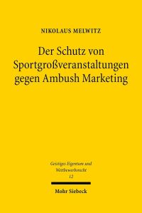 Book Cover for Der Schutz Von Sportgrossveranstaltungen Gegen Ambush Marketing by Aharon Oppenheimer, Nili Oppenheimer