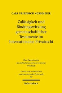 Book Cover for Zulassigkeit Und Bindungswirkung Gemeinschaftlicher Testamente Im Internationalen Privatrecht by Carl F Nordmeier