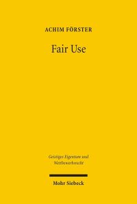 Book Cover for Fair Use by Achim Forster