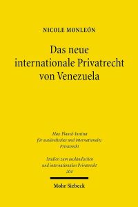 Book Cover for Das Neue Internationale Privatrecht Von Venezuela by Nicole Monleon