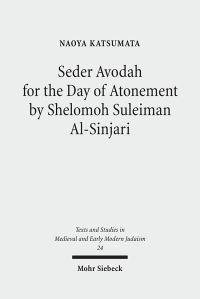 Book Cover for Seder Avodah for the Day of Atonement by Shelomoh Suleiman Al-Sinjari by Peter J Tomson, Doris LambersPetry