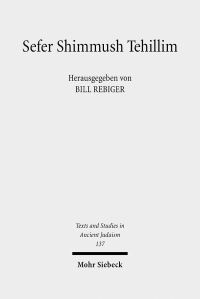 Book Cover for Sefer Shimmush Tehillim - Buch Vom Magischen Gebrauch Der Psalmen by Bill Rebiger