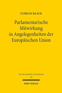 Book Cover for Parlamentarische Mitwirkung in Angelegenheiten Der Europaischen Union by Florian Baach