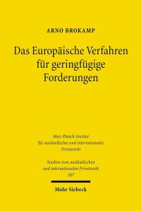 Book Cover for Das Europaische Verfahren Fur Geringfugige Forderungen by Arno Brokamp