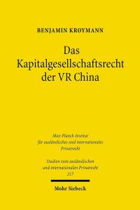 Book Cover for Das Kapitalgesellschaftsrecht Der VR China by Benjamin Kroymann