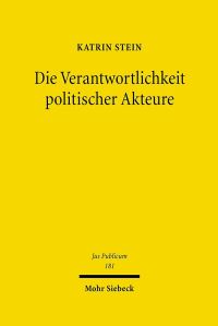 Book Cover for Die Verantwortlichkeit Politischer Akteure by Katrin Stein