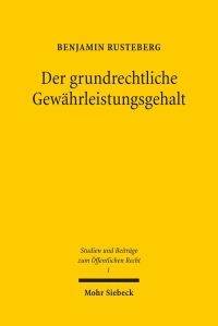 Book Cover for Der Grundrechtliche Gewahrleistungsgehalt by Aharon Oppenheimer, Nili Oppenheimer