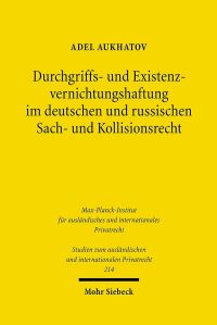 Book Cover for Durchgriffs- Und Existenzvernichtungshaftung Im Deutschen Und Russischen Sach- Und Kollisionsrecht by Adel Aukhatov