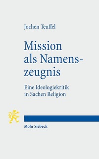 Book Cover for Mission Als Namenszeugnis by William D Furley, Jan Maarten Bremer